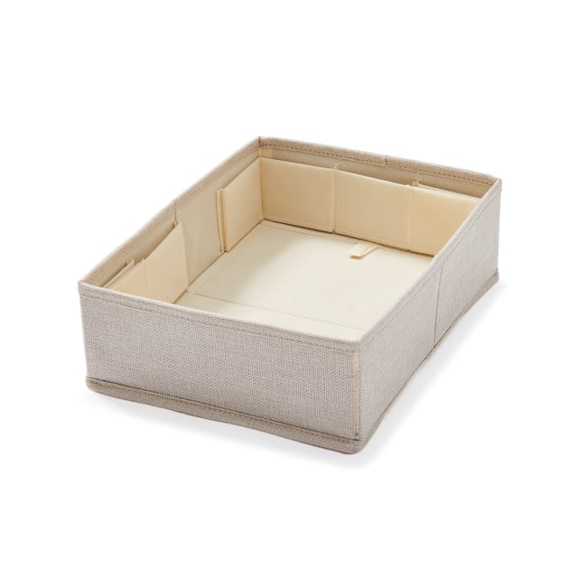 12 Grids Linen Look Adjustable Drawer Organiser