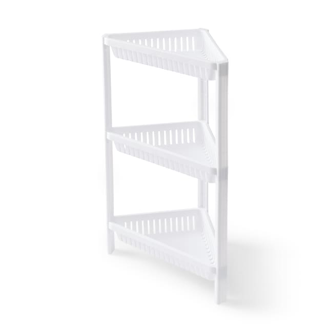 3 Tier Plastic Corner Shelf