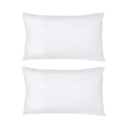 2 Pack 180 Thread Count Standard Pillowcases - White