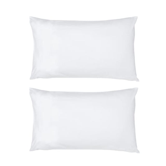 2 Pack 180 Thread Count Standard Pillowcases - White