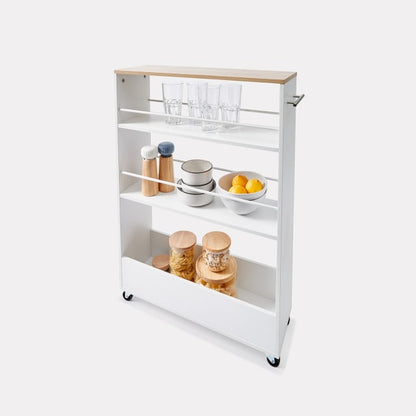 White Slimline Trolley