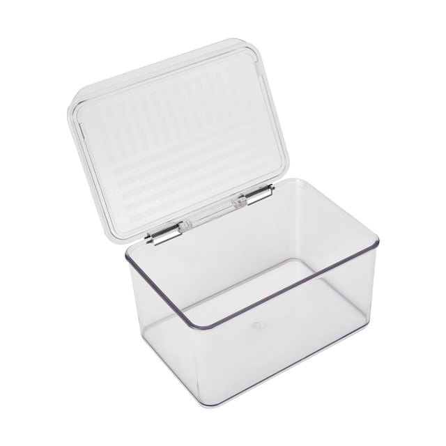 Clear Short Square Container with Lid