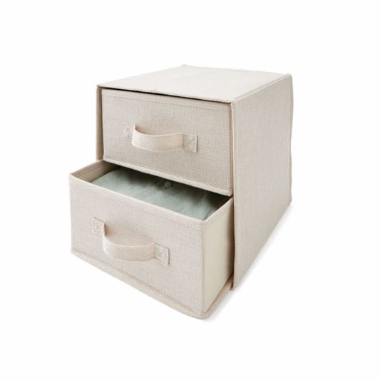 Linen Look Drawer Set - Beige