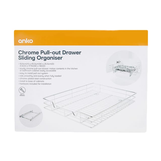 Chrome Pull-out Drawer Sliding Organiser