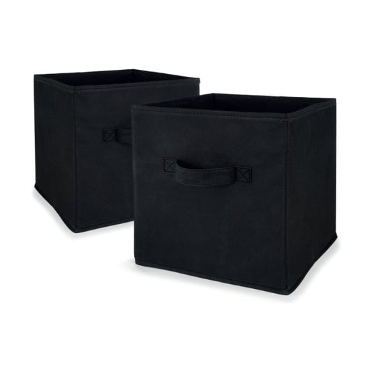 2 Pack Collapsible Storage Cubes - Black