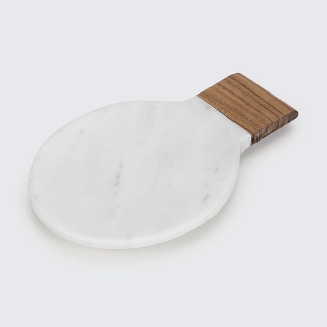 Marble and Acacia Spoon Rest