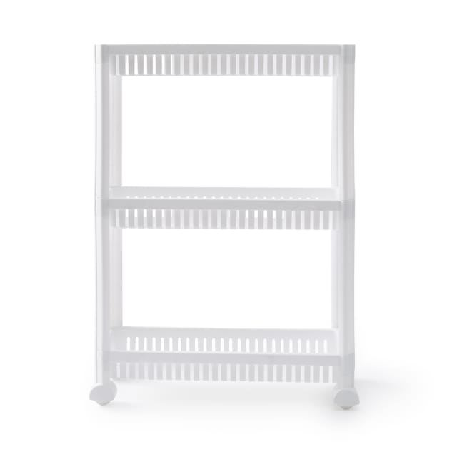 3 Tier Plastic Trolley - White