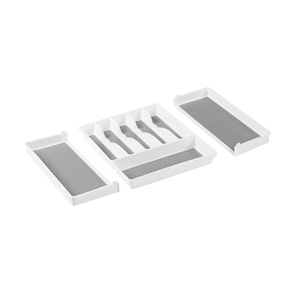 White Expandable Cutlery Tray