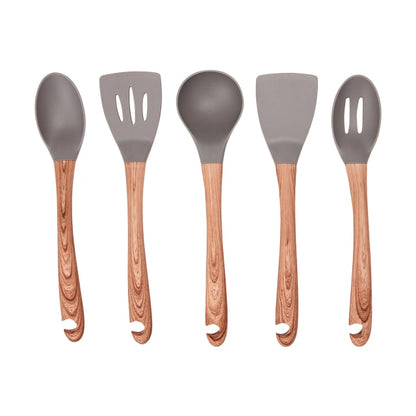 Wood Look Utensils Set