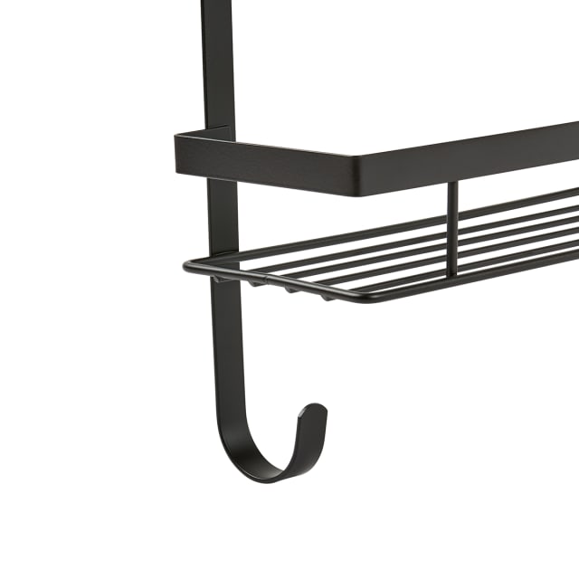 2 Tier Over Door Shower Caddy - Black