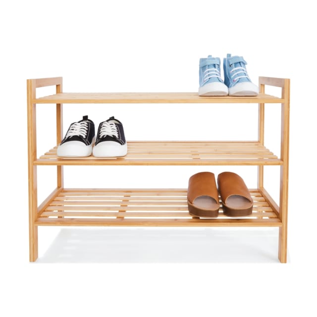 3 Tier Stackable Bamboo Shoe Rack