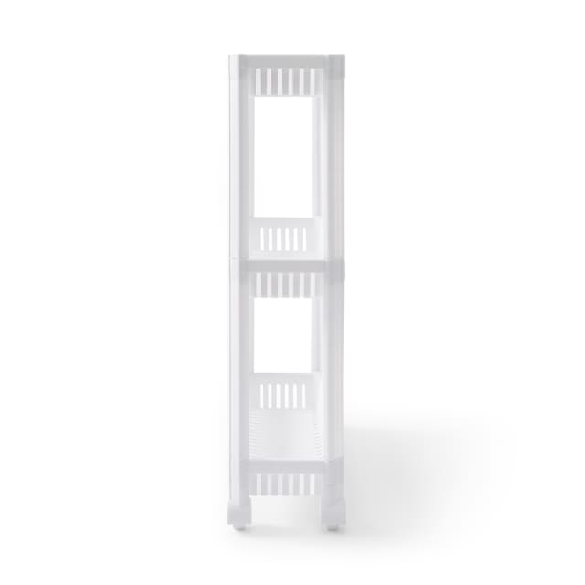 3 Tier Plastic Trolley - White