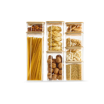 8 Piece Bamboo Lid Food Storage Set