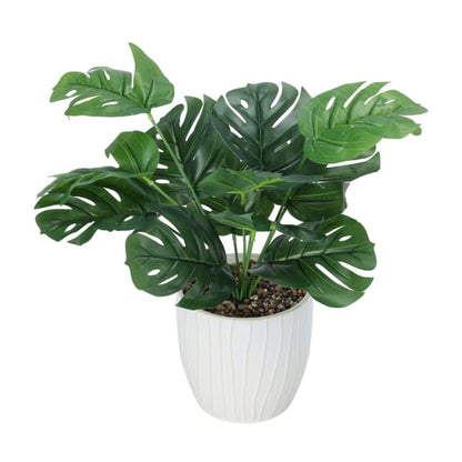 Artificial Monstera in Ceramic Pot